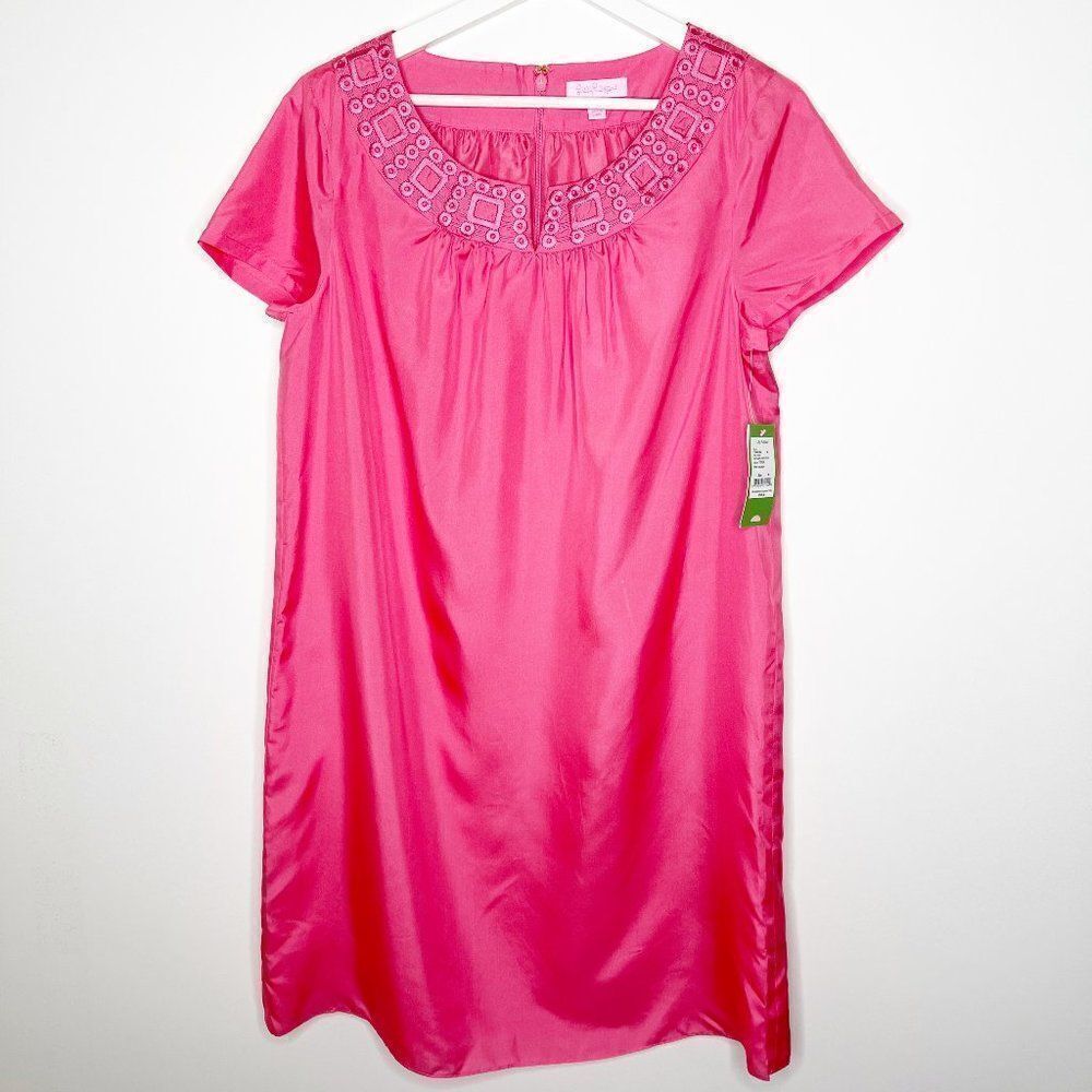 LILLY PULITZER Kathleen Pink Salmon Silk Dress 